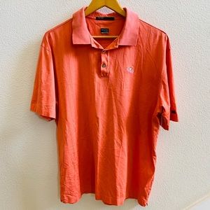 Nike Tiger Woods Mens Golf Polo L Bay Hill salmon